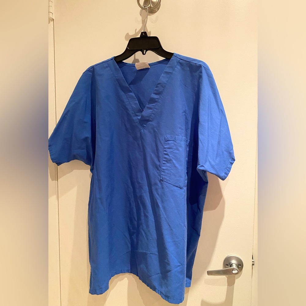 Scrub Zone Blue V-Neck Men's Scrub Top